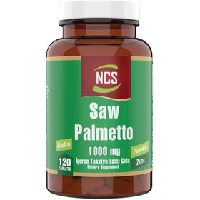 Resim Ncs Saw Palmetto 1000 Mg Pumpkin Biotin Zinc Complex 120 Tablet 