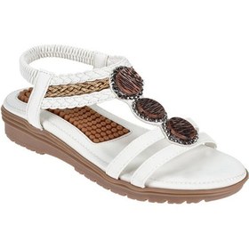 Resim Pullman Comfort Kadın Sandalet Gj 1204 Beyaz Beyaz 