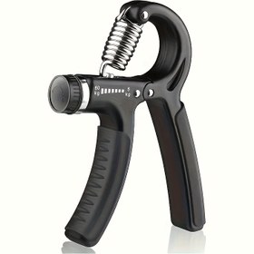 Resim Ayarlanabilir Direnç El Gücü Arttırıcı - Siyah, Dayanıklı PP Malzeme, 11-132 pound (5-60 kg) Aralığı, Kas Geliştirme, El Yaralanması Rehabilitasyonu ve Önden Güçlendirme için İdeal, Sporcular ve Müzisyenler için Mükemmel, Önden Güçlendirme|Ayarlama Direnç|Dayanıklı El, El Gücü Arttırıcı 