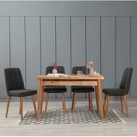 Resim Milano Medium Mutfak Masa Takımı Atlantik Antrasit 