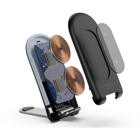 Resim Kamardey Duzzona W2 Katlanır Standlı 15W Hızlı Şarj Wireless Kablosuz Şarj Cihazı 