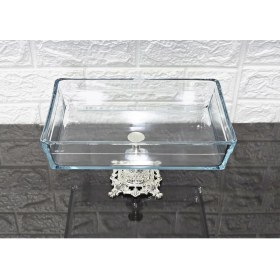 Resim Atabey Home Premıum Dikdörtgen Borcam 28 cm Döküm Gümüş Ayaklı & Sunumluk & Salatalık 