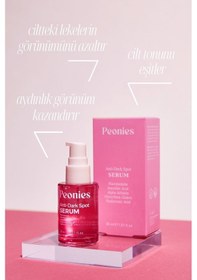 Resim Peonies Dark Spot Serum Leke Karşıtı Aydınlatıcı Serum C Vit Arbutin Niasinamid Tüm Ciltler 