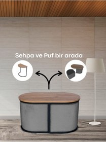 Resim Evo Fonksiyonel Sehpalı Puf Antrasit 