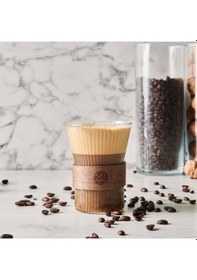 Resim Tohanaa Çizgili Cam Bardak - 320 Ml Renkli 