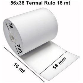 Resim 56X16 M Yazar Kasa Pos Rulosu 200'lü Paket 