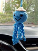 Resim Mony Tasarım Amigurumi Sevimli Ahtapot El Emeği Araba Süsü Dikiz Aynası 