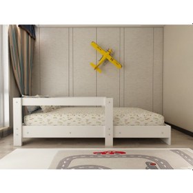 Resim Herseycik Ninnimo Montessori 90X190 Yatak Uyumlu Mdf Karyola My7-1 Beyaz 