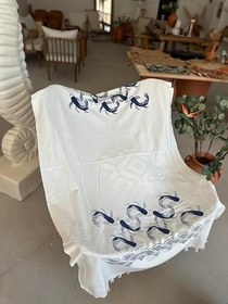 Resim Sooboho&Soomood (164) Balık Desen Jakarlı Örme%100 Pamuk Peştemal 