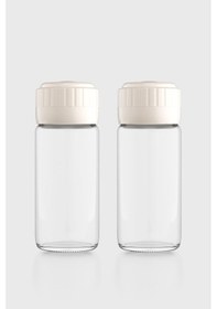 Resim Renga Hibrit 244 Ml Bej Kapaklı 2'li Cam Baharatlık Seti 161005 Bej 