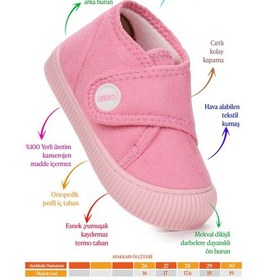 Resim Kiko Kids Petri Günlük Kız Çocuk Ev Okul Kreş Panduf Pembe Pembe 