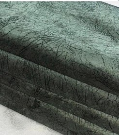 Resim Tekstilsa Koltuk Çekyat Örtüsü Yeşil Damar Desenli Parlak Kaymaz Taban Süngerli Üst Kumaş Kadife 