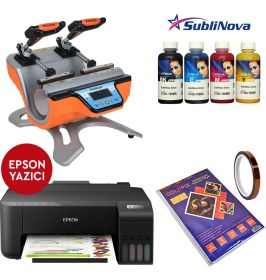 Resim Goldpix Süblimasyon Kupa Baskı Makinesi Seti - Kupa Presi - A4 Sublimasyon Yazıcı - Başlangıç Seti 