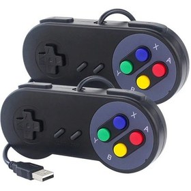 Resim 2 Adet Siyah-2 Adet Usb Gamepad Retro Oyun Joystick Kablolu Denetleyici Pc İçin Nespi Retropie Oyun Kontrolü Ahududu Pi İçin 4 B 