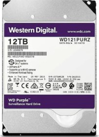 Resim Western Digital WD121PURZ 12 TB 3.5" 7200 RPM 256 MB SATA 3 HDD 