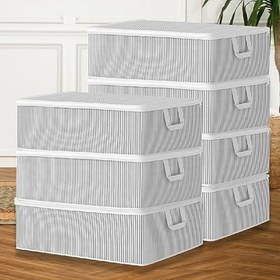 Resim Meleni Home 7'li Çekyat Baza Tipi Yastık Kıyafet Saklama Hurcu - Baza Altı Düzenleyici Hurç 50 x 30 x 22 cm 