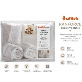Resim Özdilek Ranforce %100 Pamuk Kumaş Silikon Bebek Yorganı 95x145 
