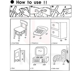 Resim PudraLuna Siyah Renk, 18 Adet 35X35 mm Yapışkanlı Keçe, Sandalye, Masa, Koltuk Altı Parke Koruma Keçesi, Kare 