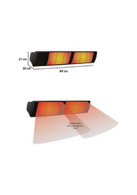 Resim Hottable Supreme 4000 W Su Geçirmez Infrared Dış Ortam Isıtıcı 