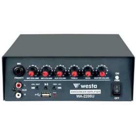 Resim Westa Wa-2200u 12v 200w Oto Anfi | Araç Müzik Sistemi Için Güçlü Amfi 