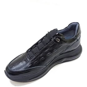 Resim Lucıano Bellini Siyah Deri Erkek Sneaker Ayakkabı 