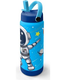 Resim Coral High Lacivert Mavi Astronot Desenli Katlanır Ağızlıklı Çelik Termos 650 Ml 38389 Lacivert 