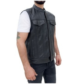 Resim California Deri Motosiklet Yeleği 