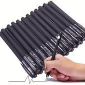 Resim 26 adet Canlı Renkler Hızlı Kuruyan Jel Kalem, 0.5mm İnce Uç, Siyah Mürekkep - Ofis ve Günlük Kullanım için Pürüzsüz Yazma, Hızlı Notlar veya Profesyonel Ortamlar için Mükemmel, Okul Malzemeleri | Canlı Renk Kalem | Jel Mürekkep Kalem 