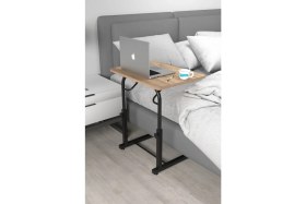 Resim Depolife Eğim yükseklik ayarlı laptop sehpası kahvaltı ders çalışma bilgisayar ofis yemek masası metal ayak 