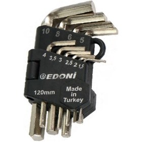 Resim Eltos Edoni 120 Mm. Alyan Seti 10 Pcs.siyah 