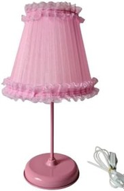 Resim TEKAY AYDINLATMA Pembe Fırfırlı Yatak Odası Kız Çocuk Odası Abajur Pembe Ayaklı pembe 