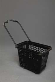 Resim Modern Raf Market El Arabası Tekerlekli 54 Litre Siyah 