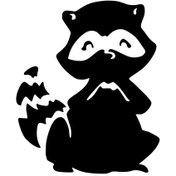 Resim habune Sevimli Rakun Sticker 10 X 12 Cm 