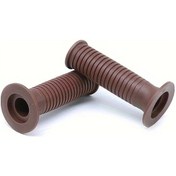 Resim Hightower Açık Kahverengi 25mm 2 Adet Universal Motosiklet Handlebar Tutacakları Cafe Racer 