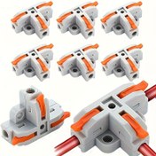 Resim 10/20/25 Adet Kompakt T Şekilli Kol Somunlu Tel Bağlantı Parçası - 3 Yollu Tek Yönli Hızlı Tel İletici - AWG 28-12 Tel Uyumlu 