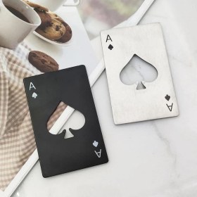 Resim Valkyrie 2 Adet Poker Kart Paslanmaz Çelik Şişe Açacağı 