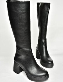 Resim fox SHOES T282099909 Kalın Topuklu Kadın Çizme 
