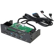 Resim Xindoker Stw 5.25" Bilgisayar Kasası Dahili Kart Okuyucu - 3 Usb 3.0, 1 Type-c, 6 Kart Slotu Cf, Md, Xd, Mmc, Tf, M2, Ms 