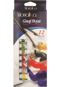 Resim Südor Mona Lisa Guaj Boya 12 Renk X 12 Ml. Tüp Sd57512 Çok Renkli 