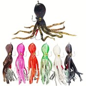Resim 3 adet Gerçekçi Ahtapot Balıkçılık Yemleri Seti, 10.92cm TPE Yumuşak Yem ile Kurşun Başlıklı saç tokası, 22g - Dayanıklı ve Bıçak Dayanıklı, Tuzlu ve Tatlı Su Balıkçılığı için, Çok Renkli Karides Yemleri, Balıkçılık Yemleri 