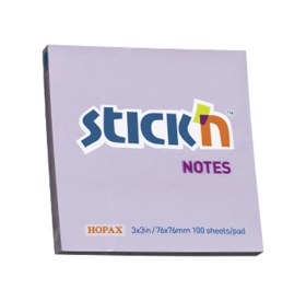 Resim Hopax Stıckn Yapışkanlı Not Kağıdı 12 Adet 100 Yp 76x76 Pastel Lila 21403 
