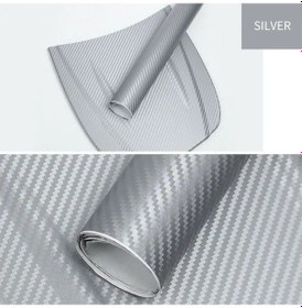 Resim Açık Gri-30x127cm-30cmx127cm 3d Karbon Fiber Araba ları Rulo Streç Film Araba Motosiklet Dıy Styling Vinil Siyah 