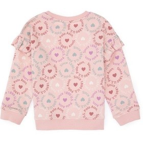 Resim U.S. Polo Assn. Kız Çocuk Pudra Bisiklet Yaka Sweatshirt 50317887-VR042 