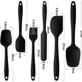 Resim Hype Store Yanmaz Yapışmaz Silikon 6'lı Pasta, Yumurta Fırçası, Kaşık , Spatula Mutfak Seti 