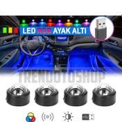 Resim Disko Ayak Altı Usb'Li Sese Duyarlı Rgb Led Işık (505528060) 