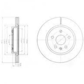 Resim DELPHI BG4190 FREN DİSKİ ARKA INSIGNIA 08- / 9-5 10- 17 JANT HAVA 