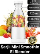 Resim ANI OFİS KIRTASİYE A K Elektrikli Mini Meyve Sıkacağı Smoothie Kamp Piknik Şarjlı Rondo Karıştırıcı Portatif Taşınabilir 