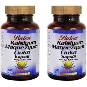 Resim Balen Kalsiyum Magnezyum Çinko 709 Mg 90 Kapsül x 2 Adet 