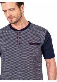 Resim Pierre Cardin Yazlık Damatlık 3'Lü Pijama Takımı Kutulu 5481 