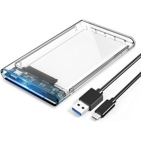 Resim Hdd Kutu - 2.5" - Sata - Usb 3.0 Type-C - Şeffaf 